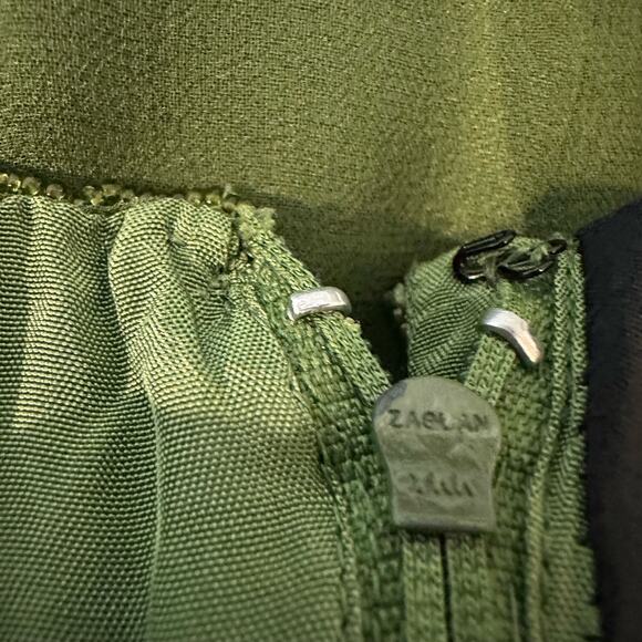 Vintage Diva by Embex Silk Green Beaded Zip Back Sleeveless Blouse sz 18=L NWOT - Picture 9 of 12